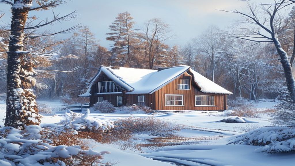 Splendid Scandinavian Cabin Isolation in Winter