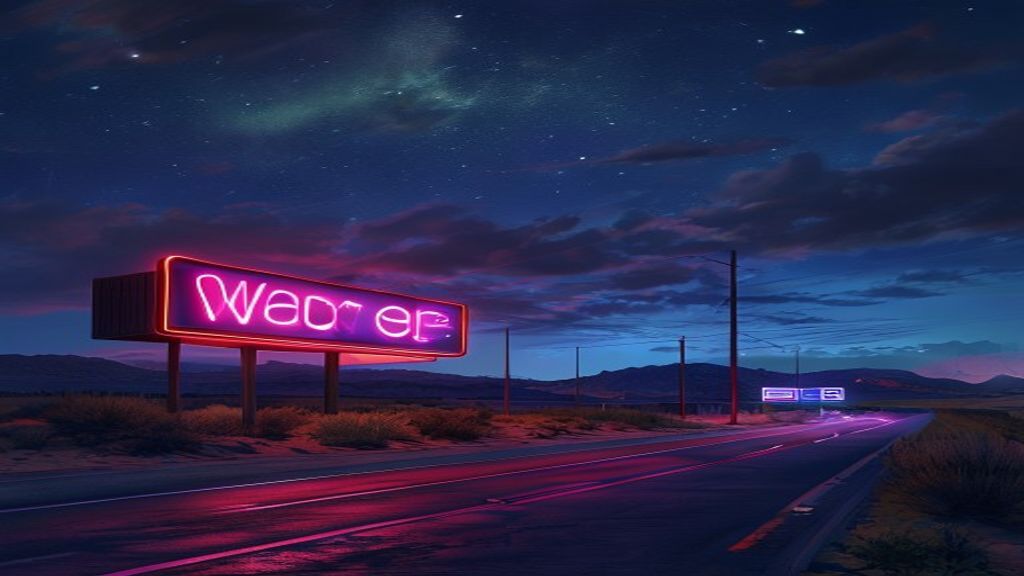 Serene Motel Sign Vacancy Neon Dreams