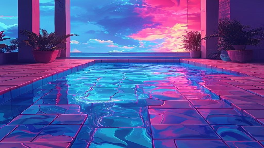 Serene Liminal Pool Empty