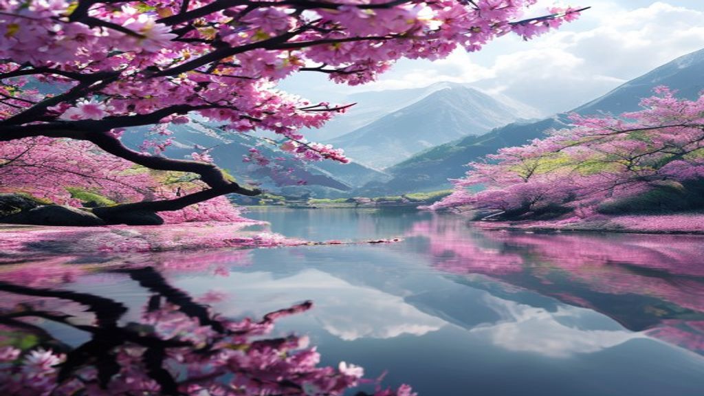 Dazzling Mt. Fuji Cherry Blossoms in Spring