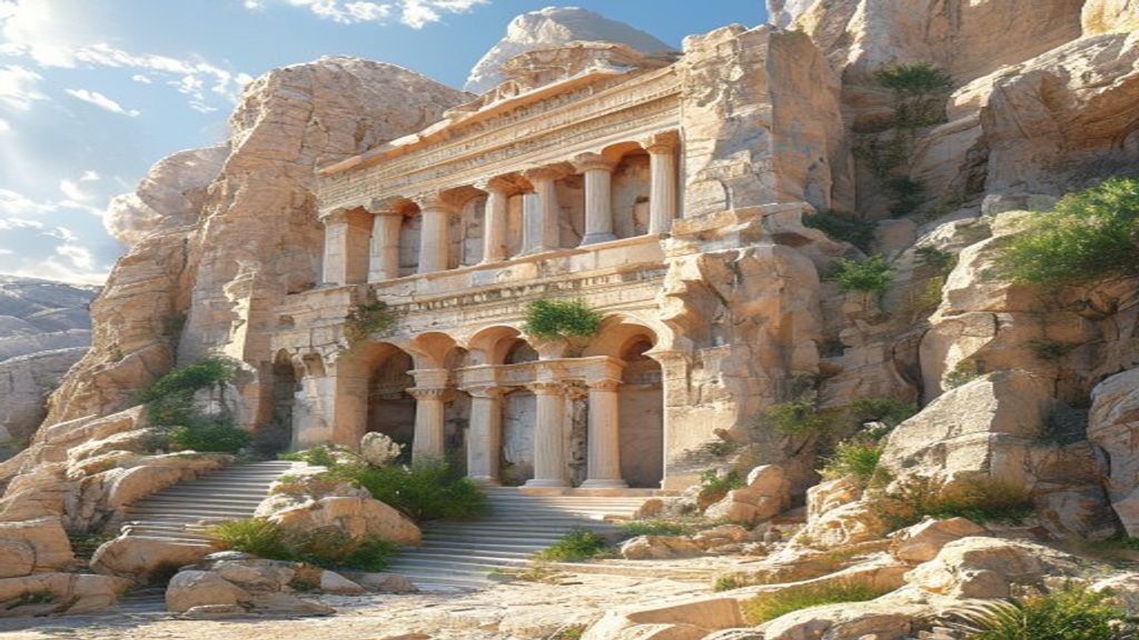 Enchanting Petra Treasury Carved Ruins