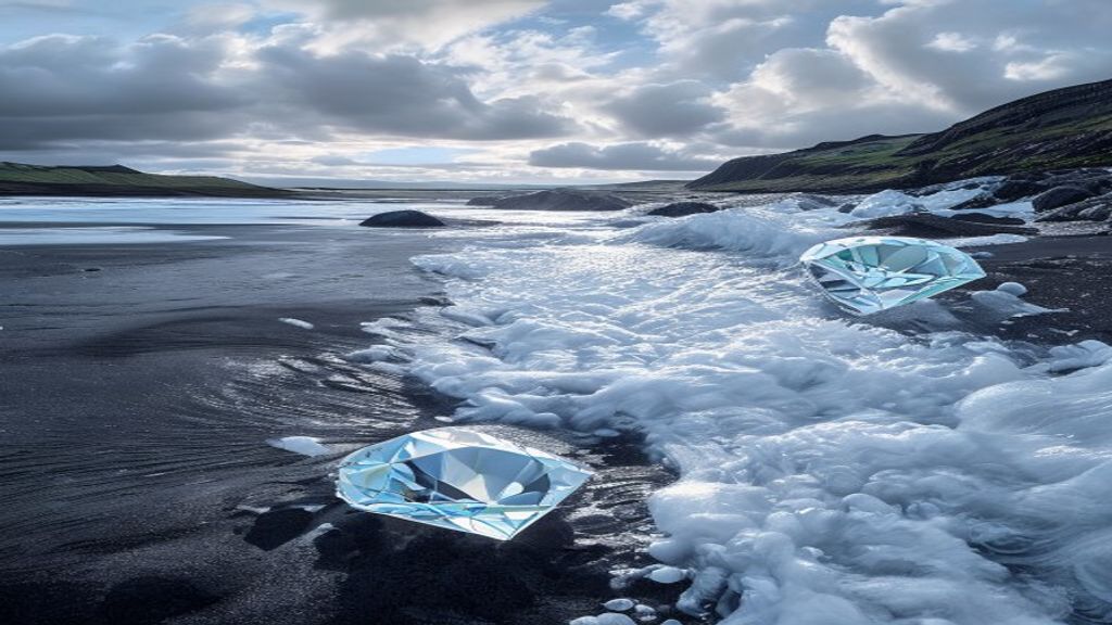 Vibrant Iceland Diamond Beach