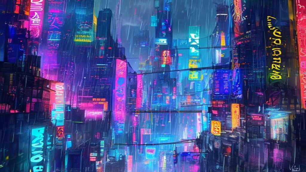 Striking Cyberpunk Megacity Endless Neon Dreams