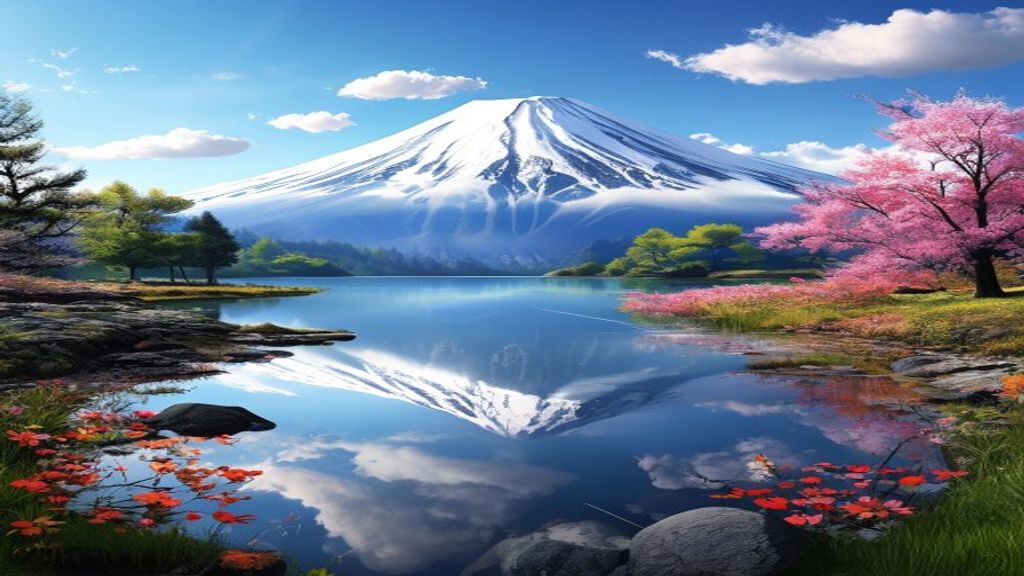 Resplendent Mt. Fuji Mount Lakes Reflections